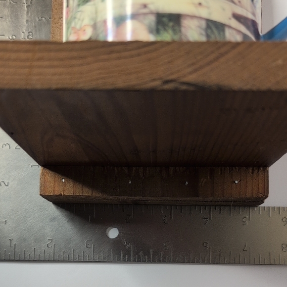 Rustic Wooden Handmade Bird Feeder Copper Birds - Picture 8 of 16